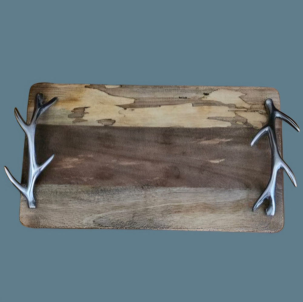 Antler Handles 3 Wood Cutting Board